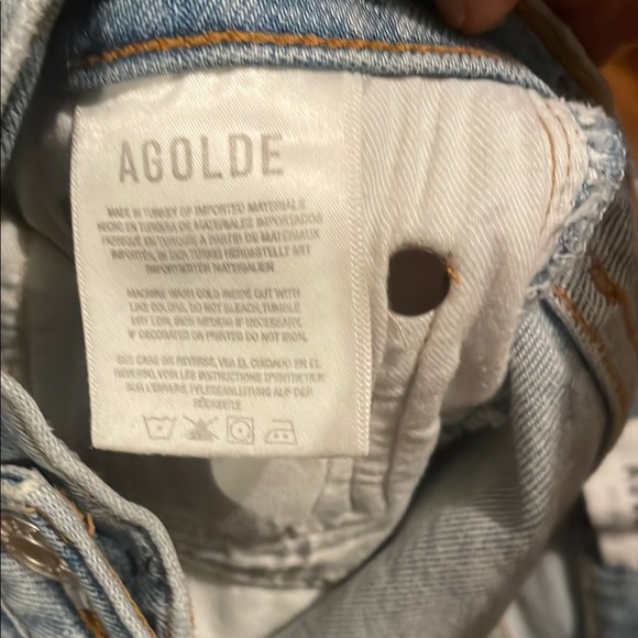 Agolde Sky Blue Denim Jeans - Picture 4 of 6